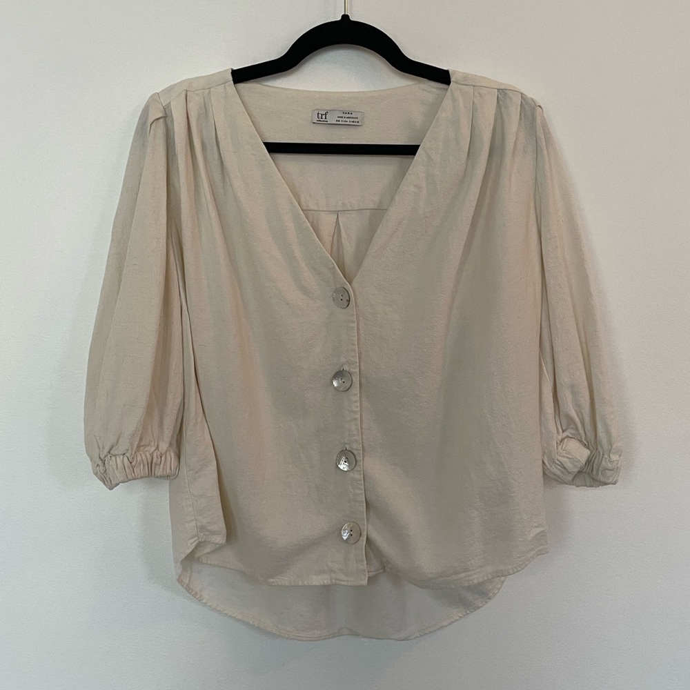 Zara women’s linen style blouse